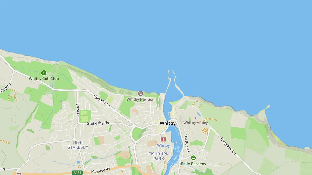 Map showing Whitby