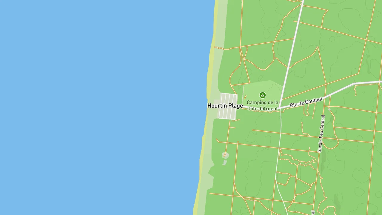 Map showing Hourtin