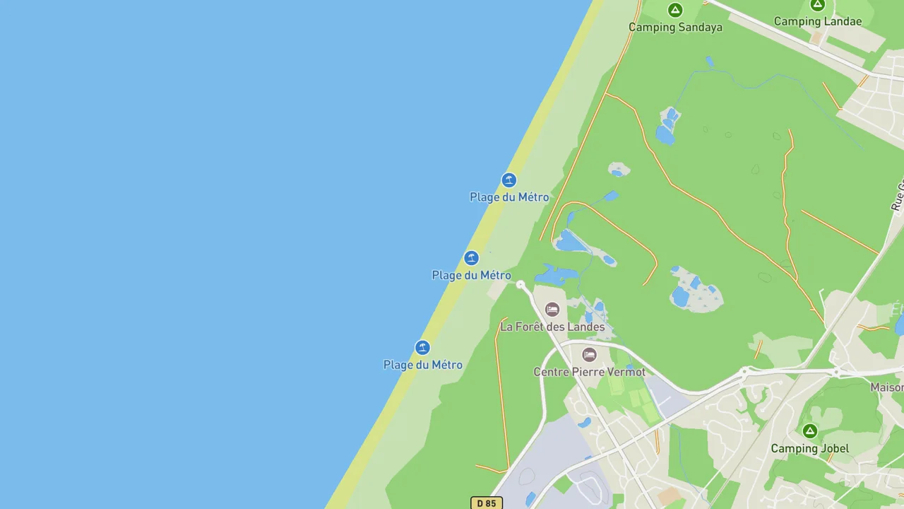 Kaart met Tarnos Plage