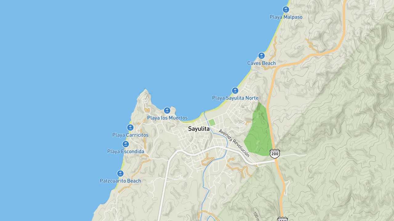 Map showing Punta Sayulita
