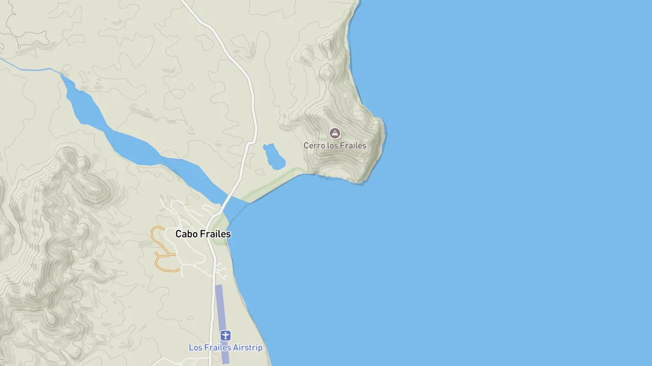 Kaart met Los Frailes