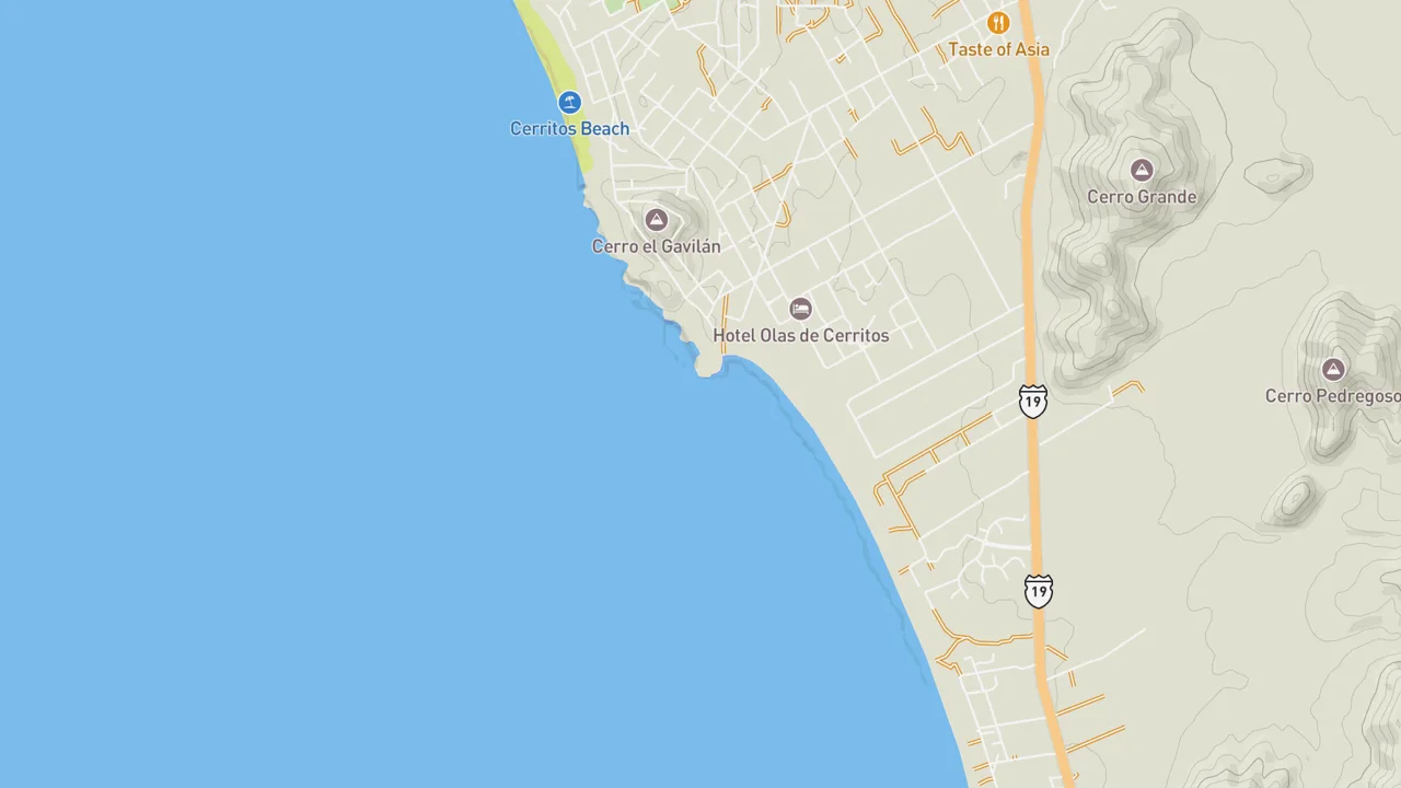 Map showing Cerritos