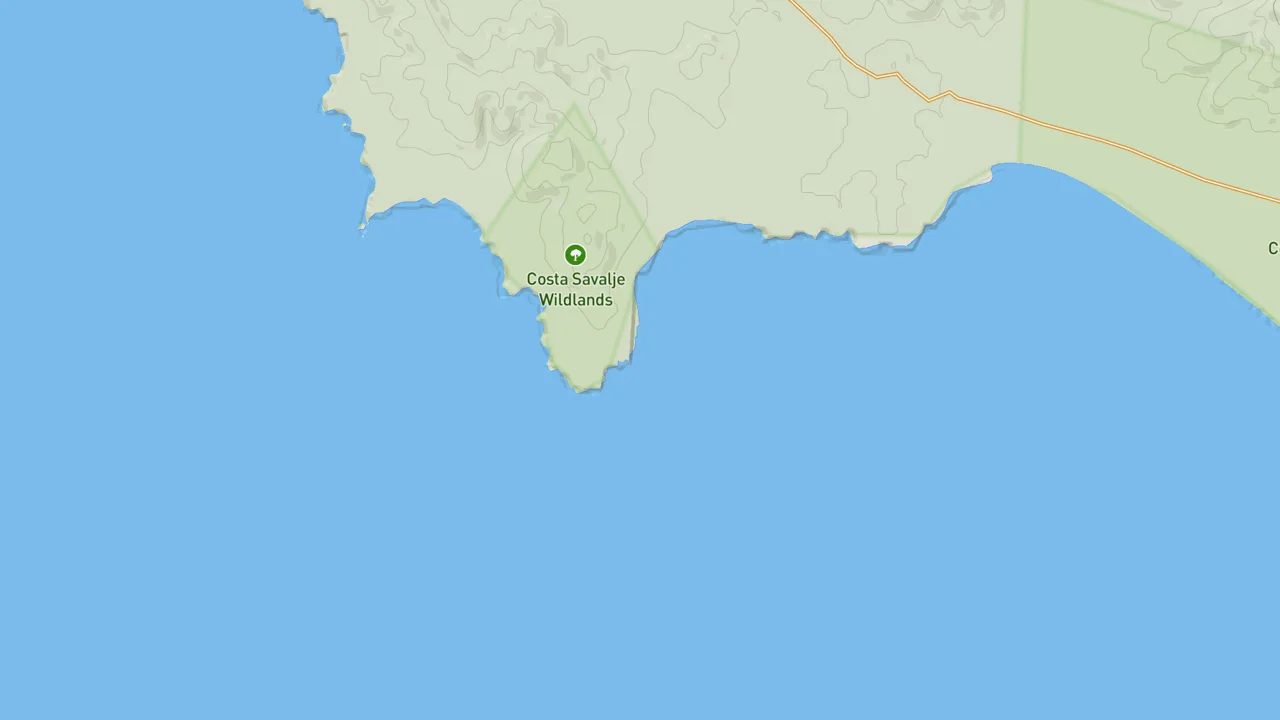 Map showing Punta Blanca