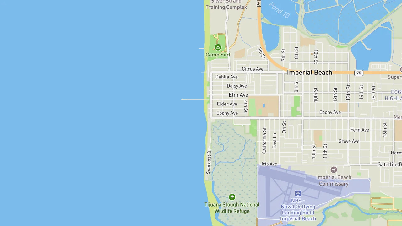Map showing Imperial Beach