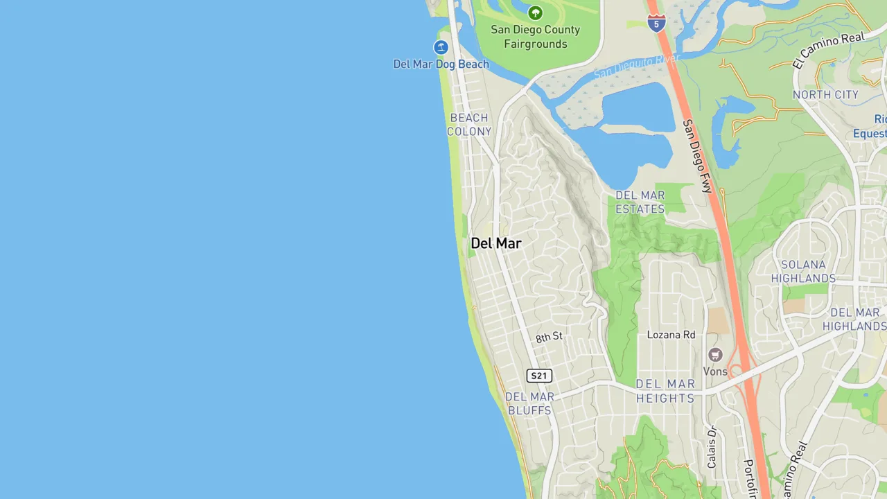 Map showing 15th Street