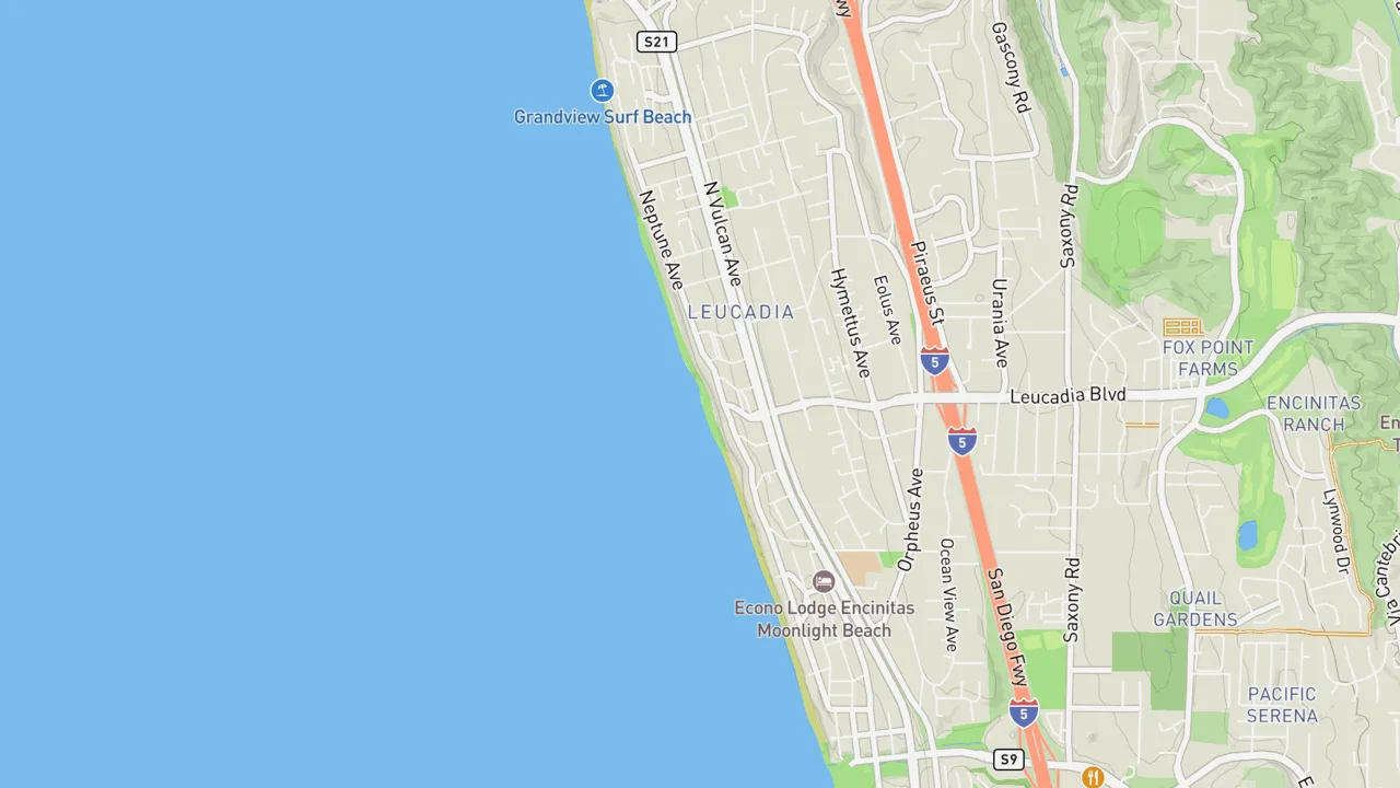 Map showing Beacons