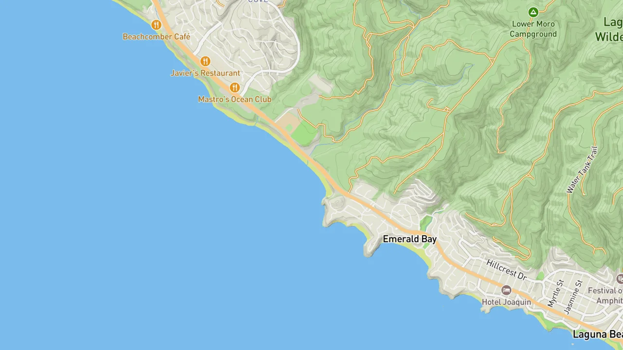 Map showing Crystal Cove