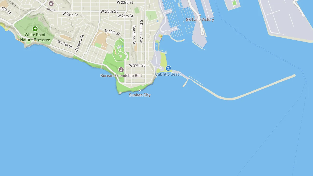 Map showing Cabrillo Point