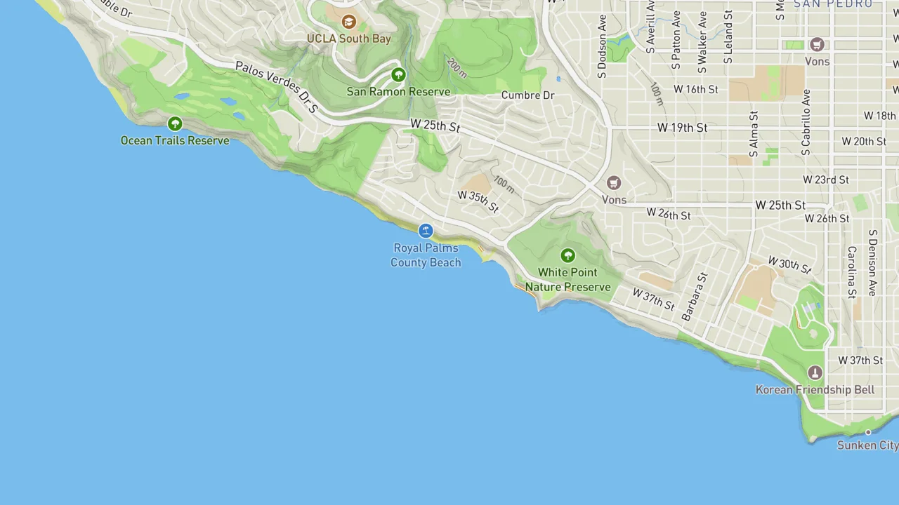Map showing Palm Point