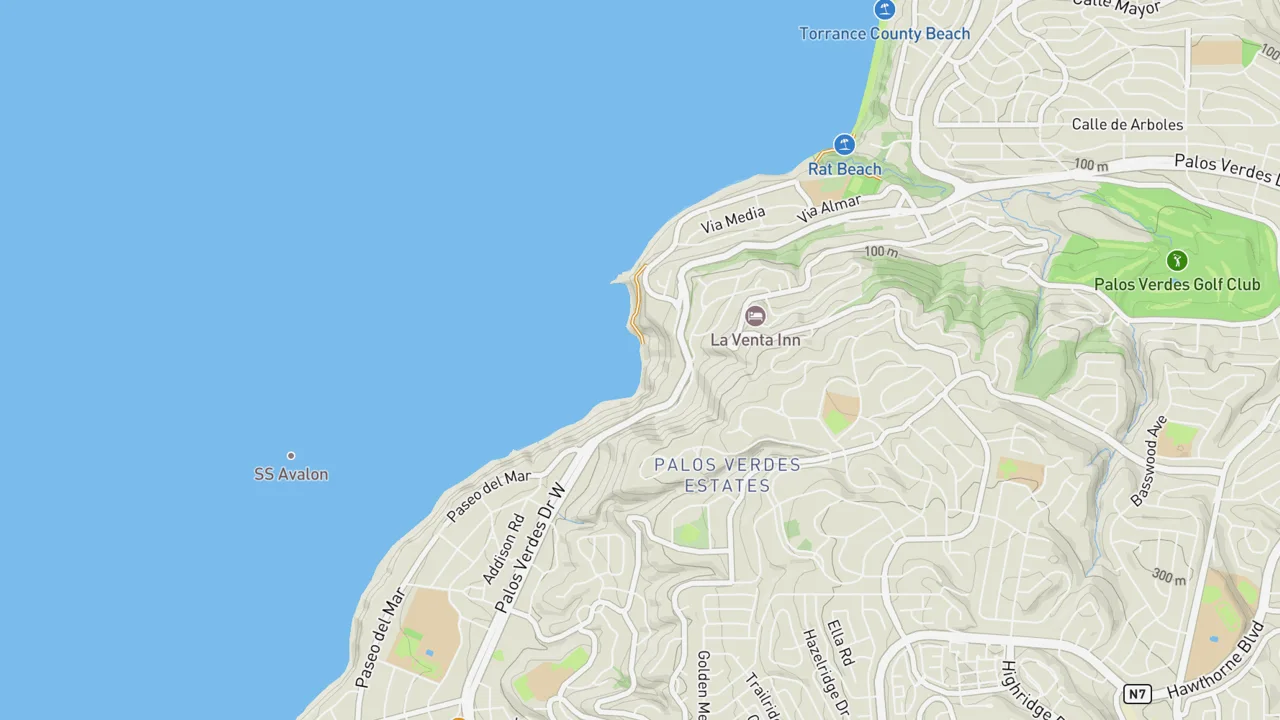 Map showing PV Cove