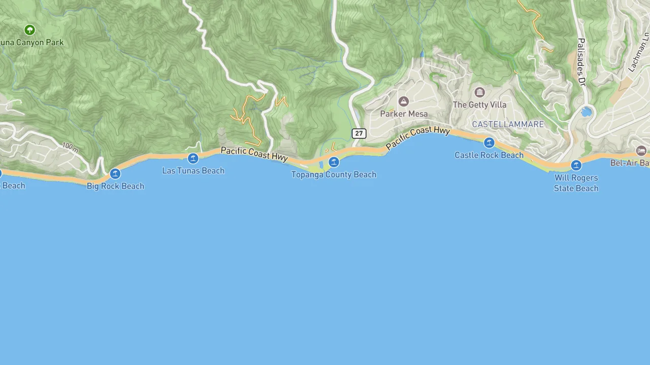 Kaart met Topanga State Beach