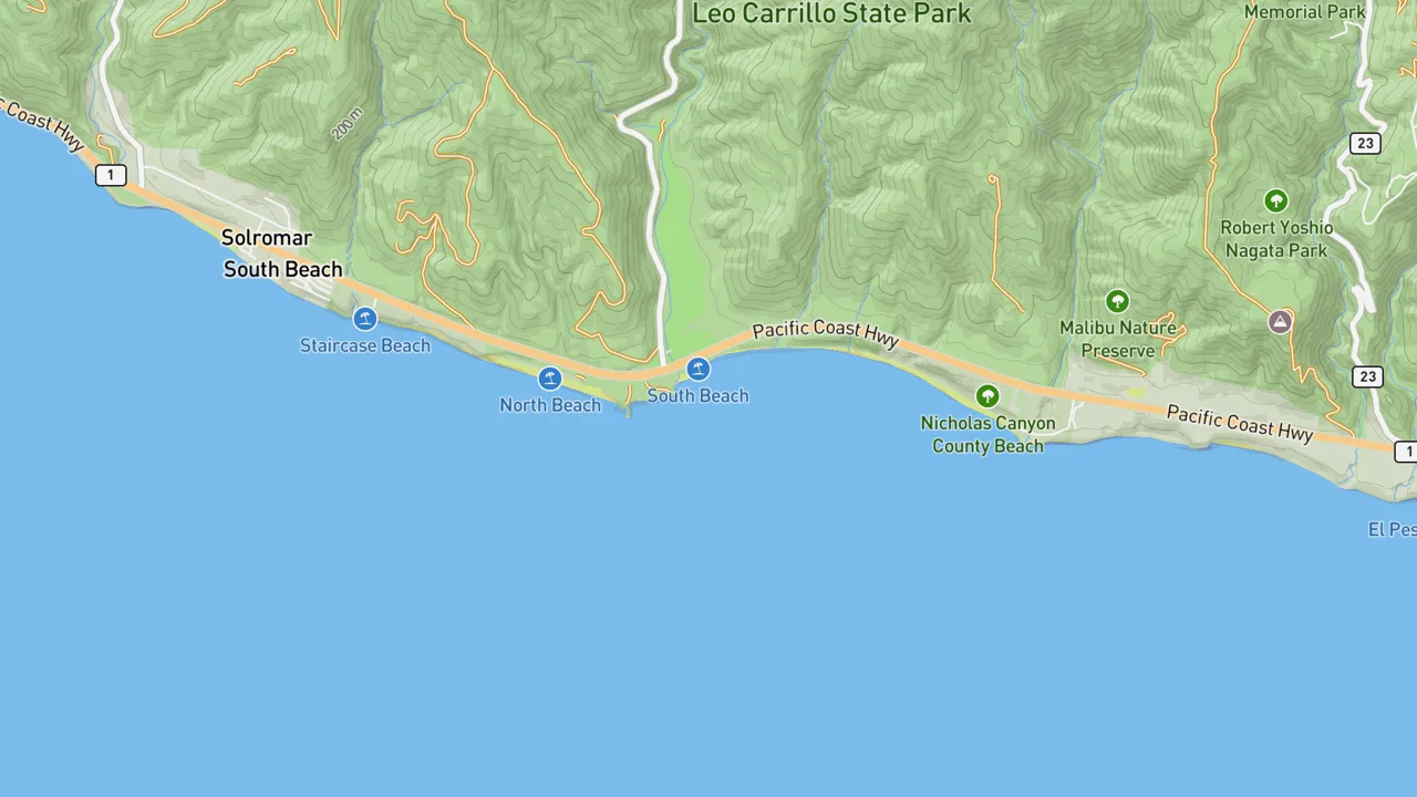 Map showing Leo Carrillo State Beach/Secos/Arroyo Sequit