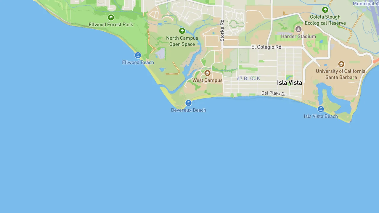 Map showing Devereux