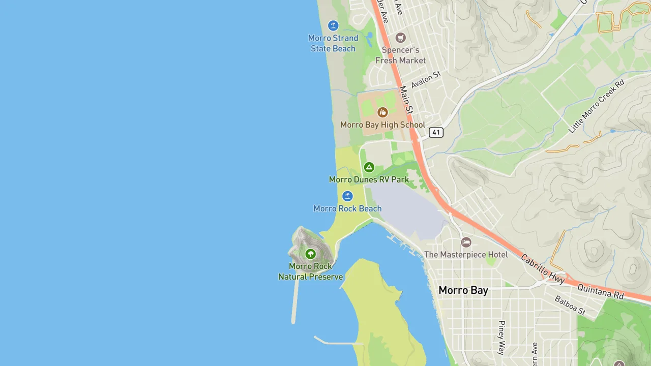 Map showing Morro Rock