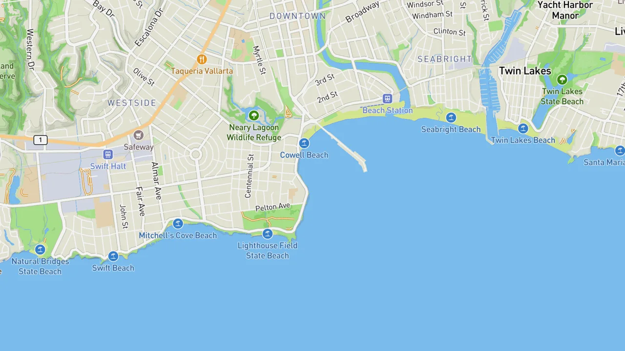 Map showing Cowells