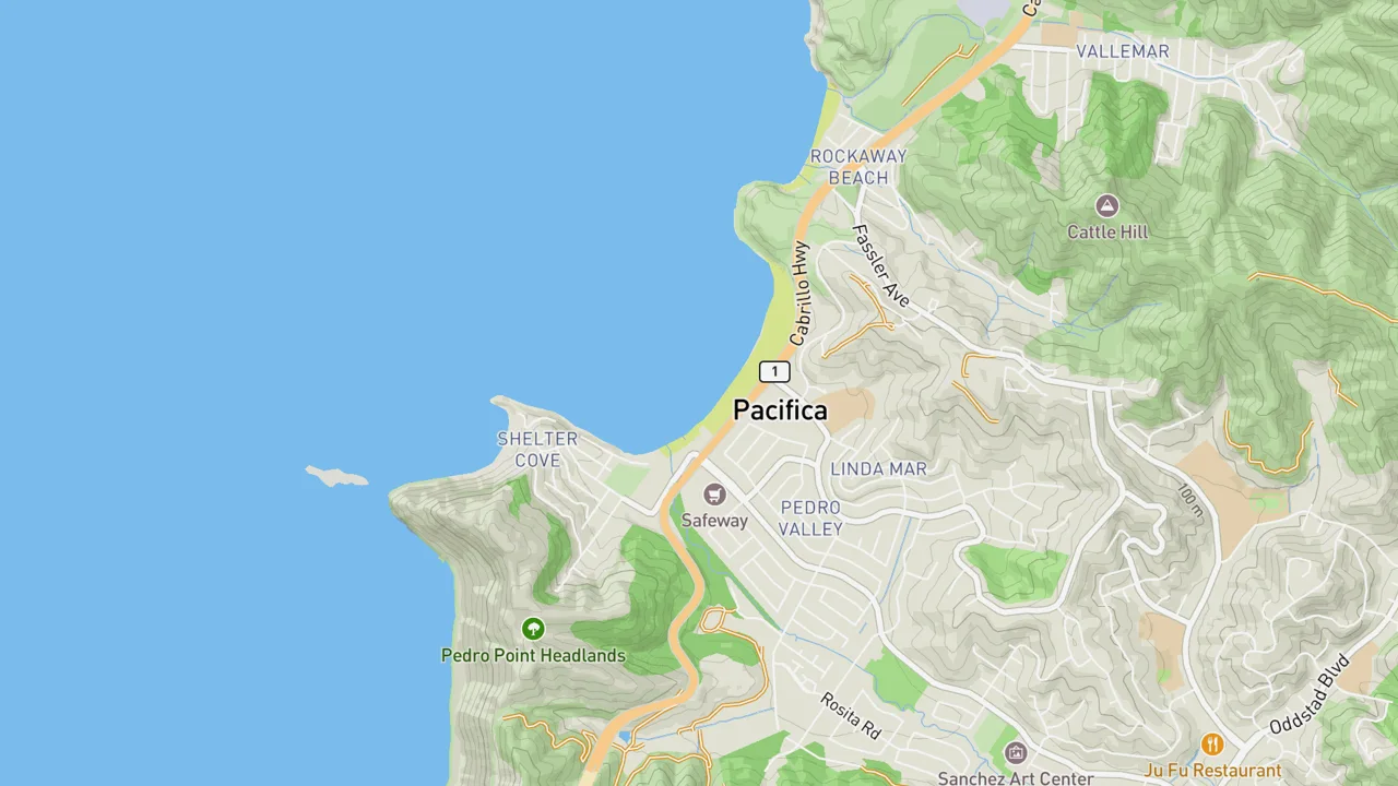 Map showing Lindamar (Pacifica)