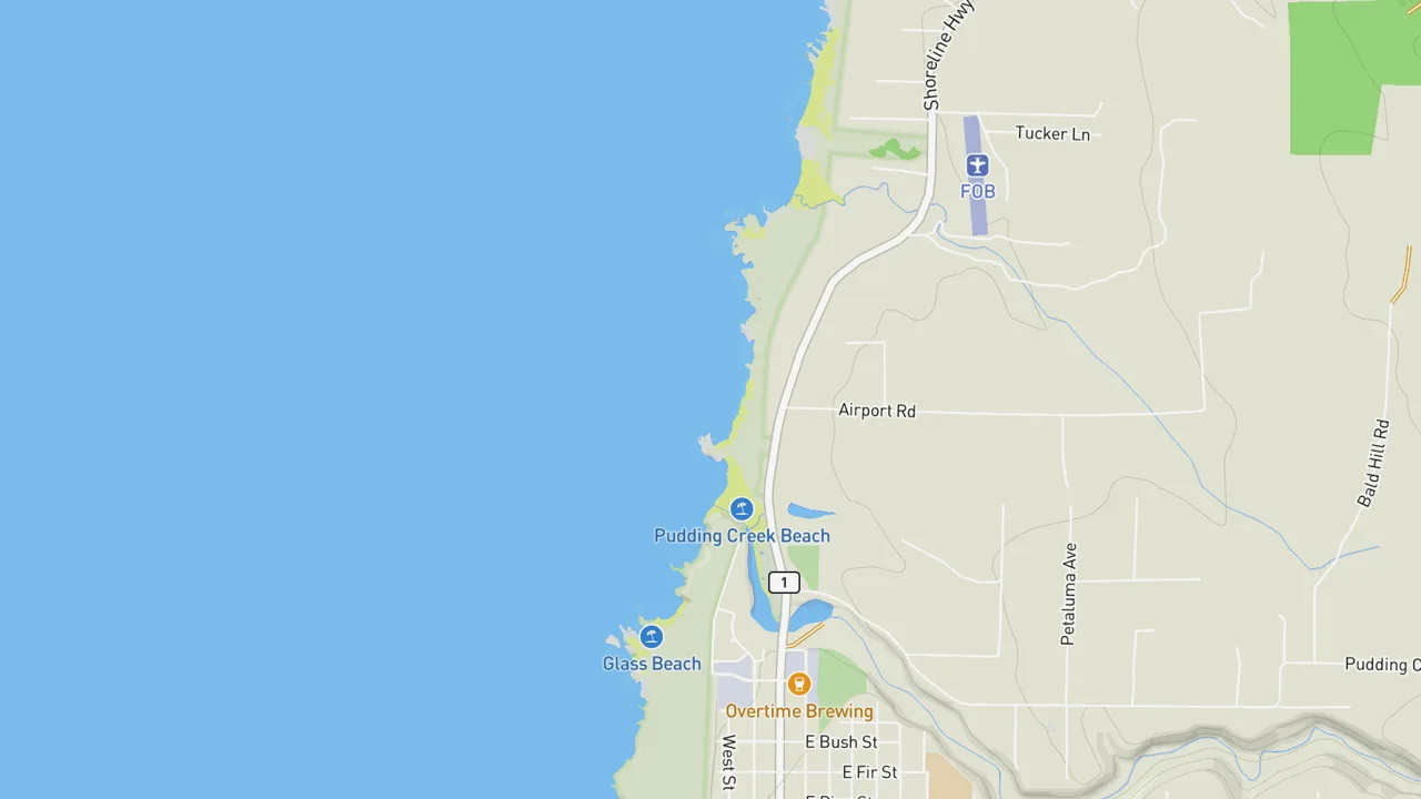 Map showing Virgin Creek