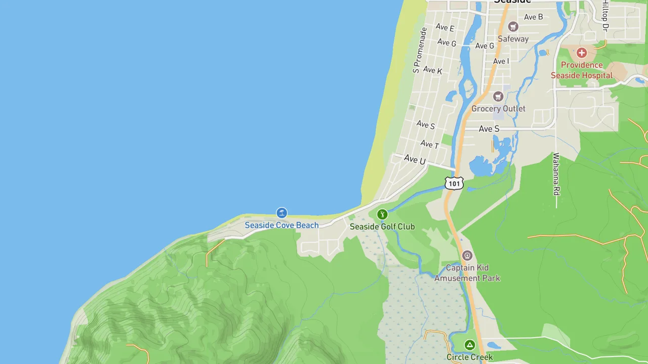 Kaart met Seaside Cove
