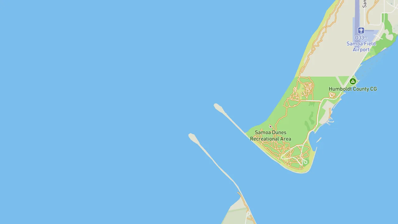 Map showing Humboldt Harbor Entrance