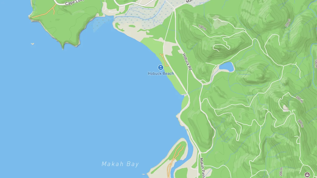Map showing Hobuck/ North Coast