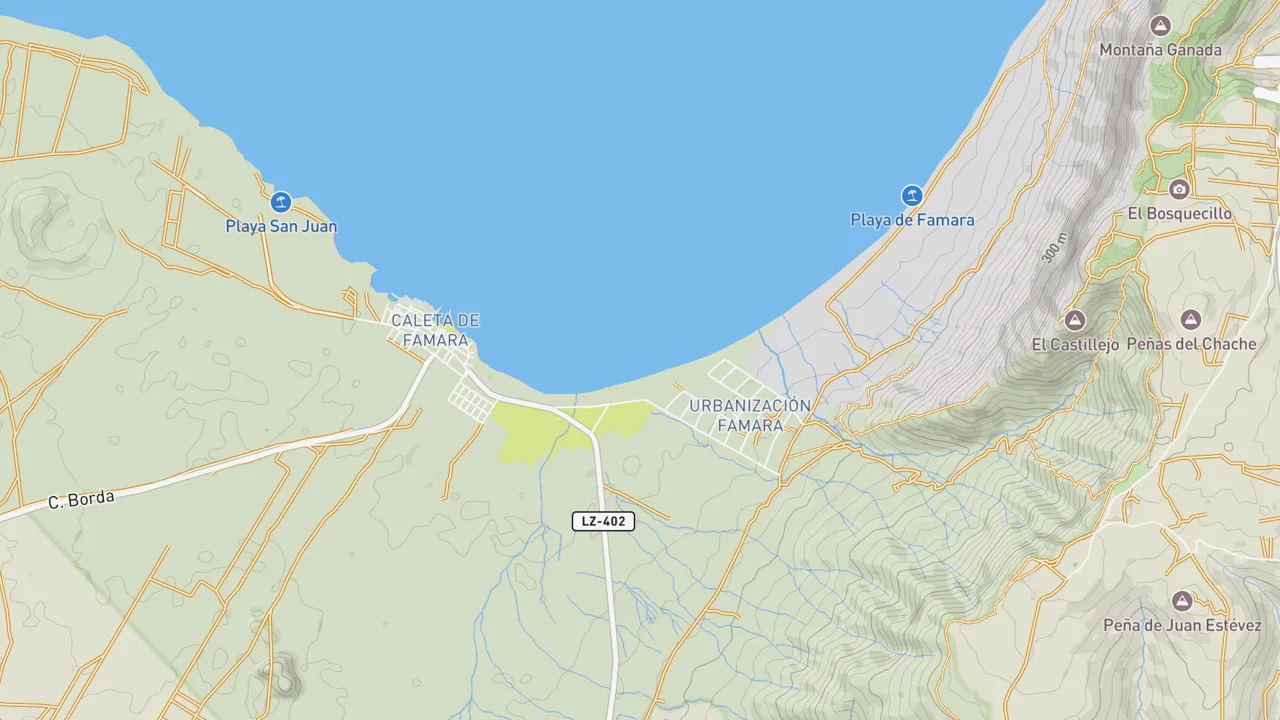 Map showing Playa de Famara