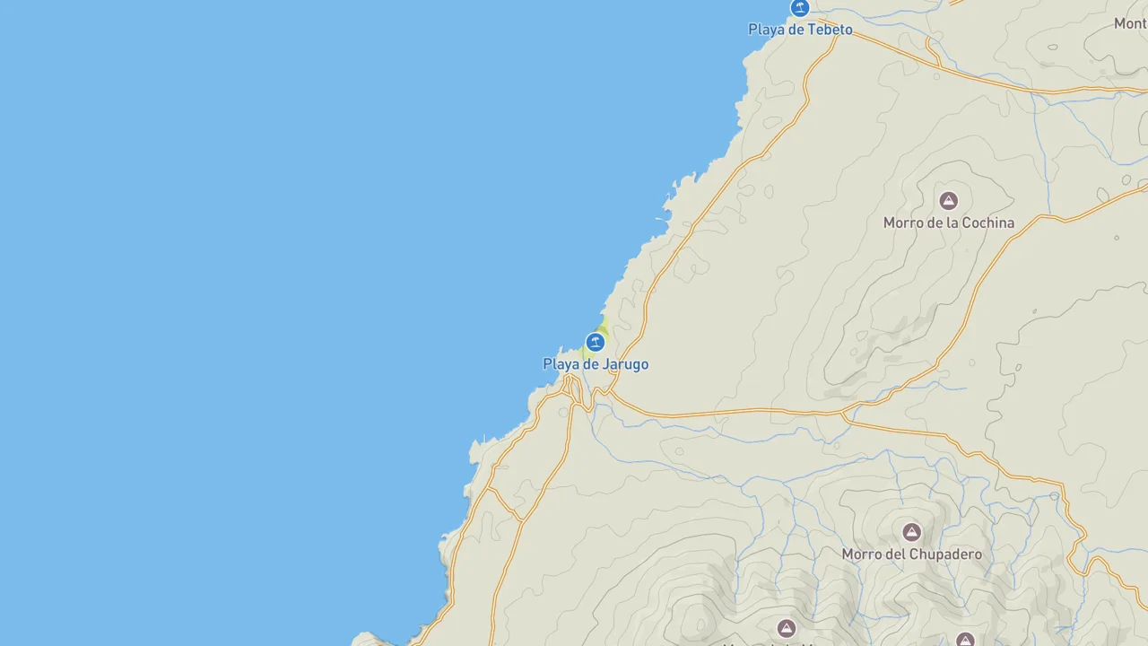 Map showing Playa del Mujer