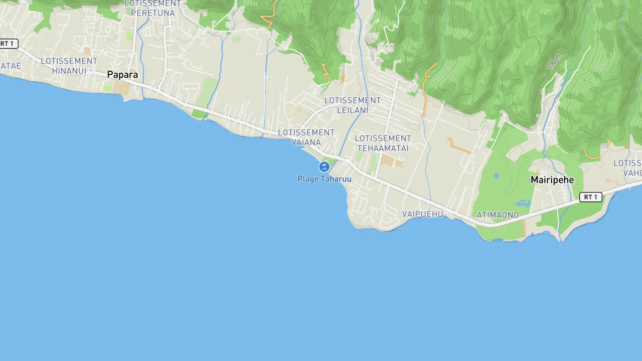Map showing Papara