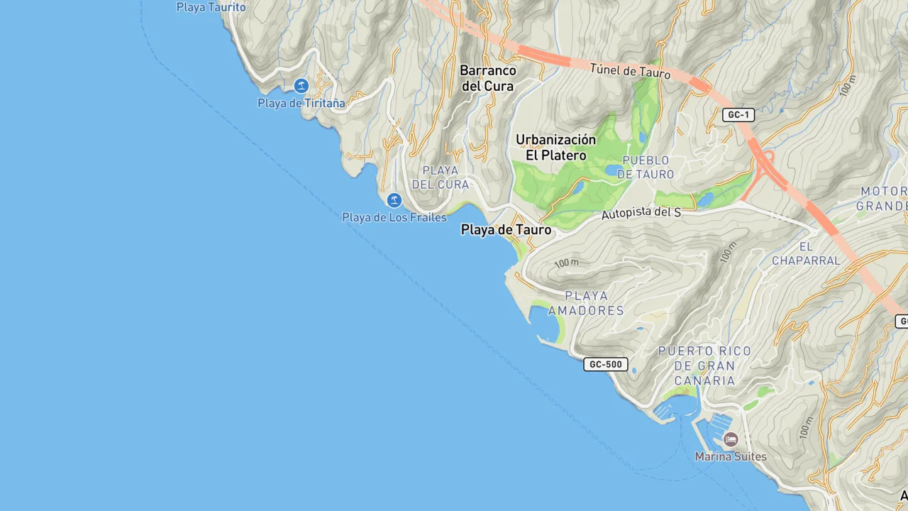 Map showing Tauro
