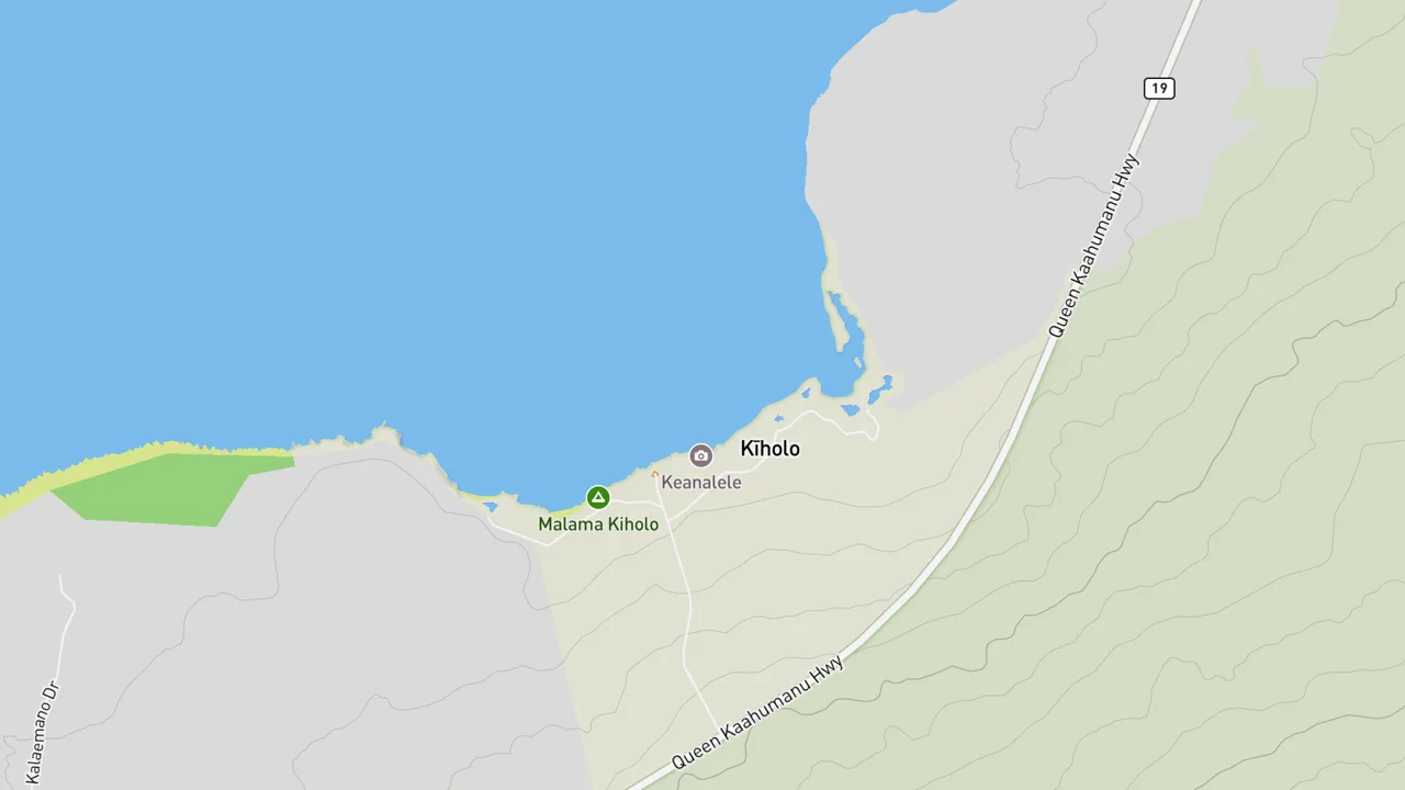 Kaart met Kiholo Bay