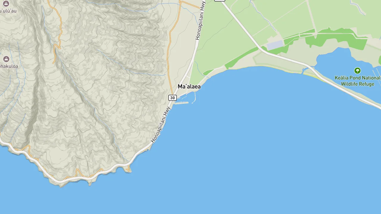 Map showing Ma'alaea Bay