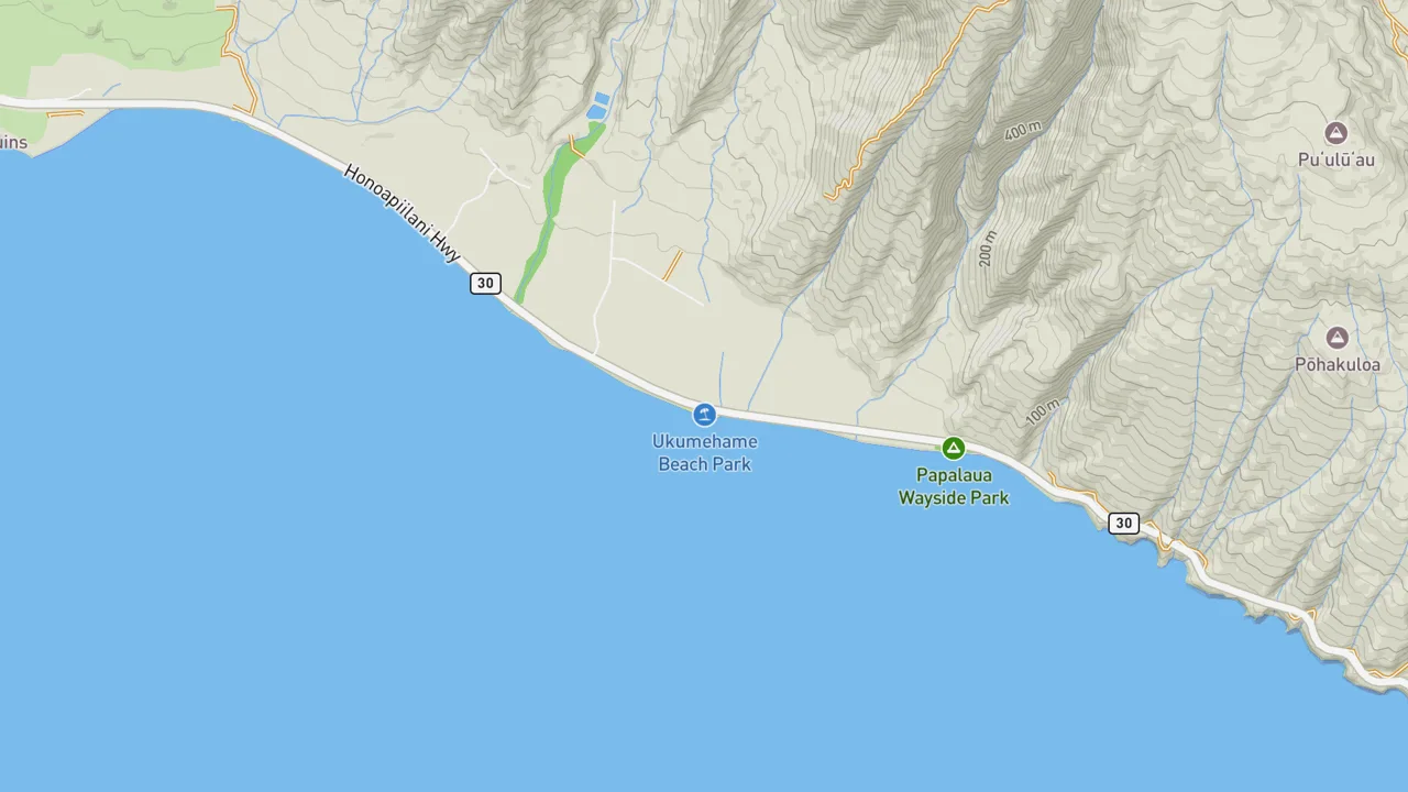 Map showing Ukumehame
