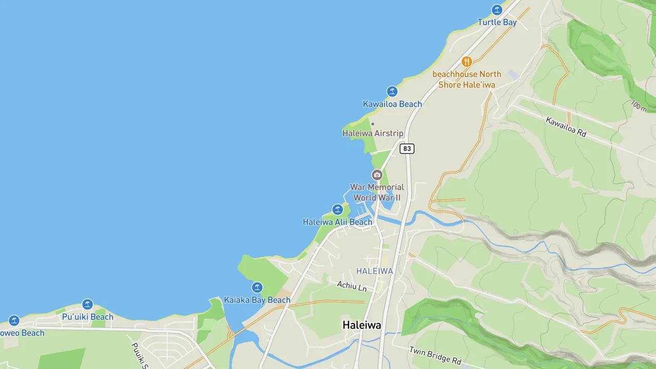 Kaart met Hale'iwa