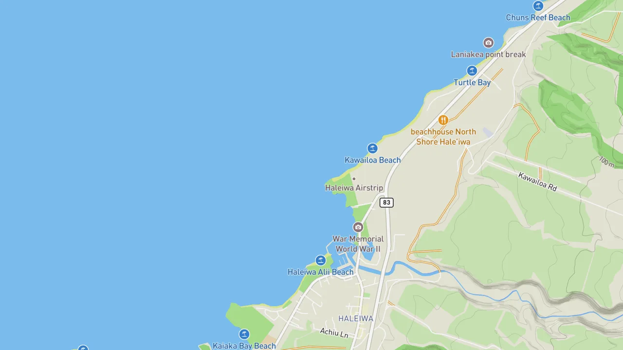 Map showing Pua'ena Point