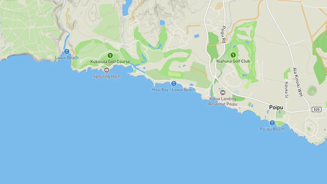 Map showing PK's