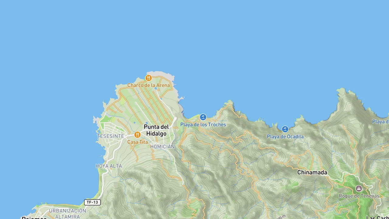 Map showing Los dos Hermanos