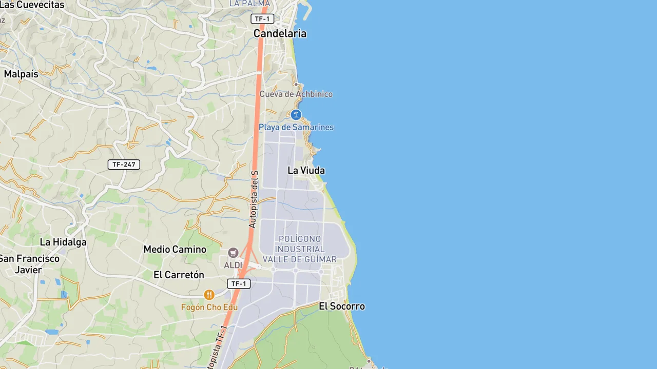 Map showing Playa de Lima