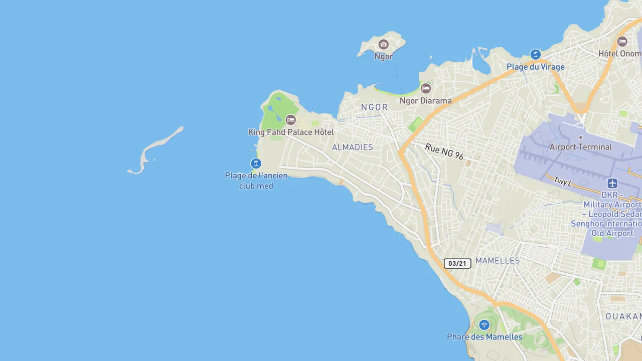 Map showing Secret Spot