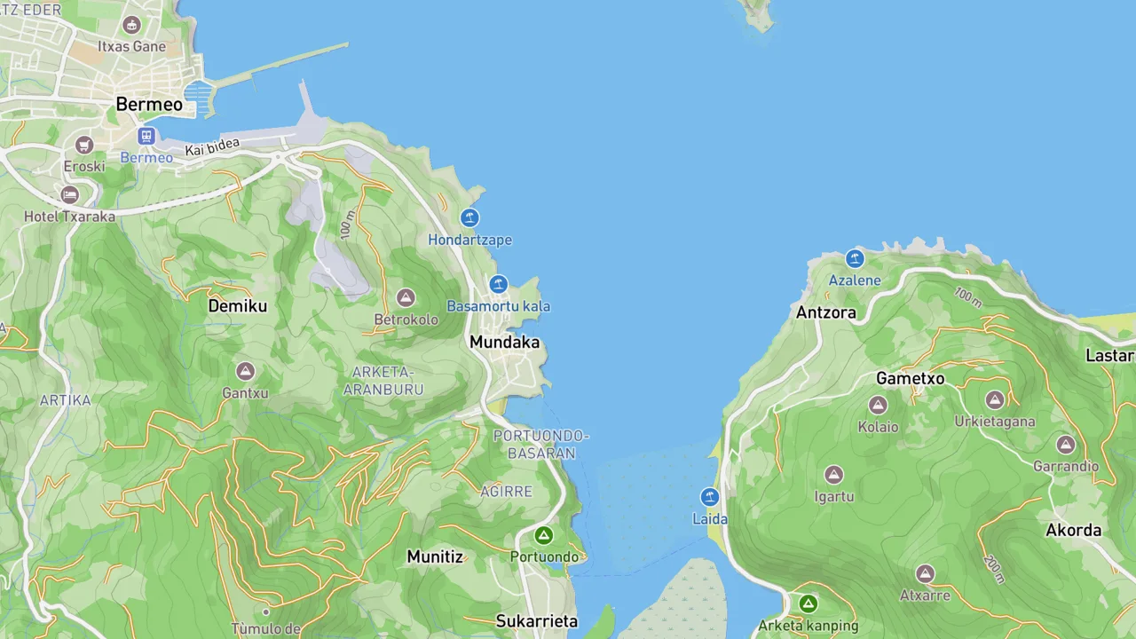 Map showing Mundaka