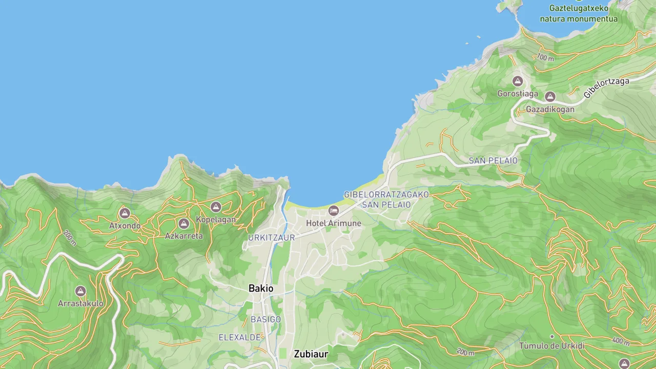 Map showing Bakio