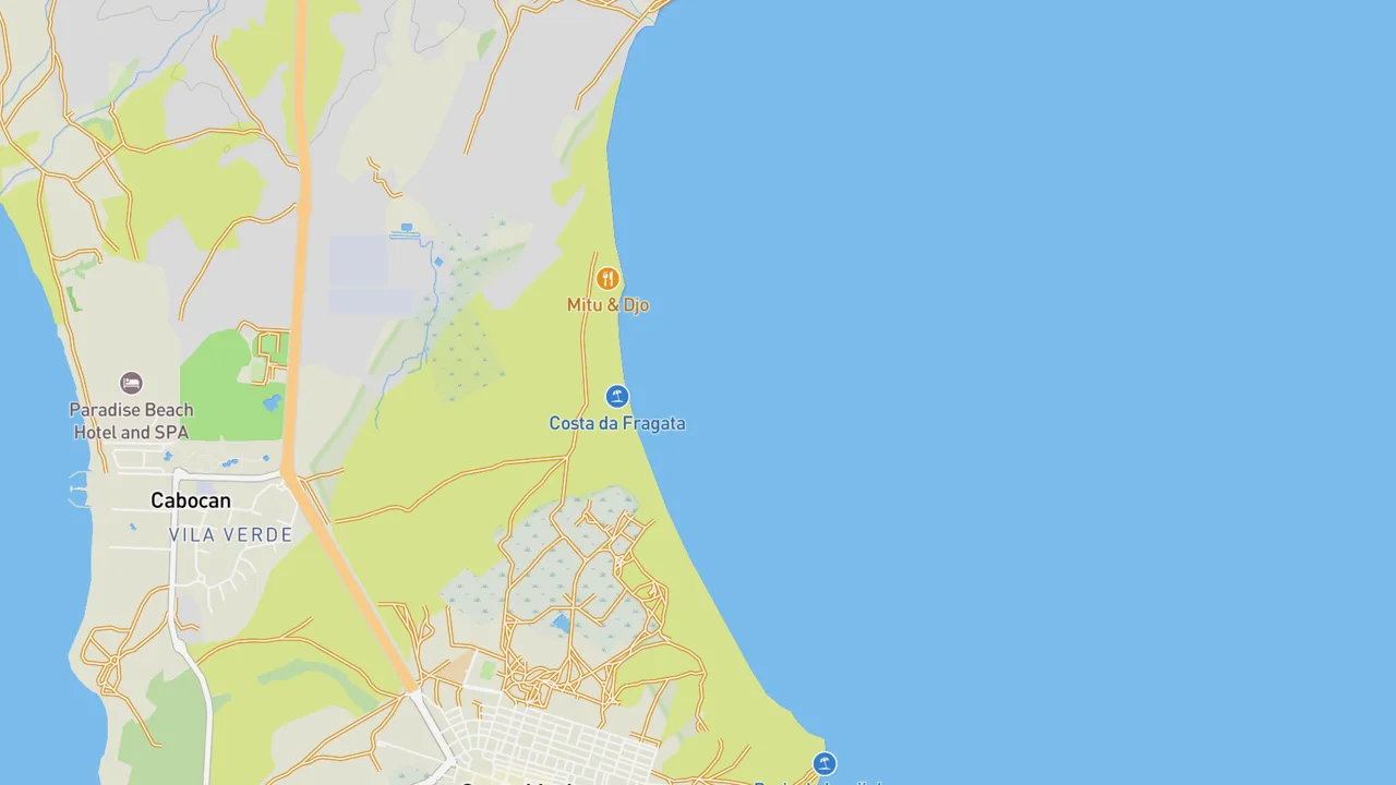 Map showing Fragata