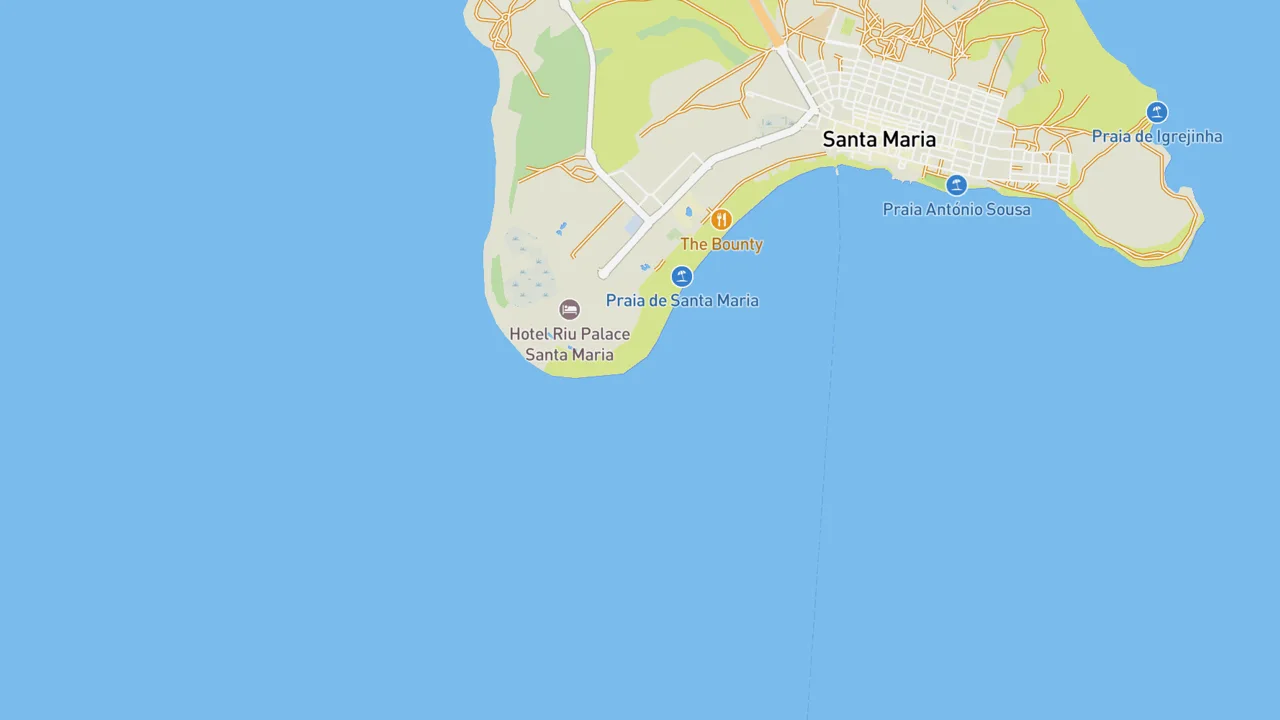 Map showing Ponta do Sino