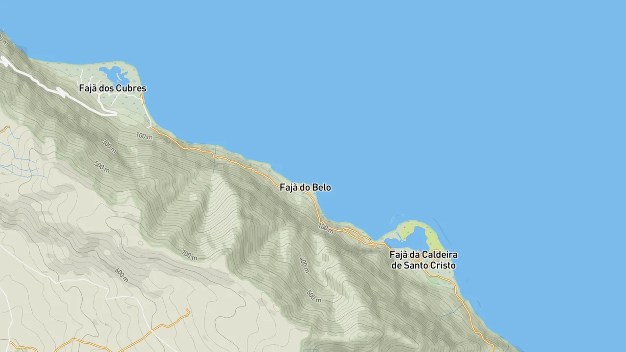Map showing Faja do Belo