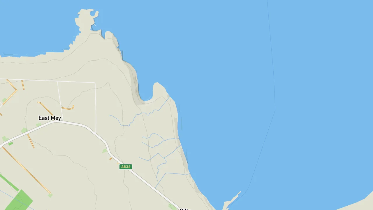 Map showing Gills Bay