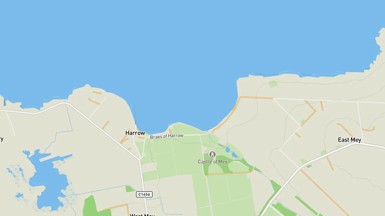 Map showing Brunt Skerries