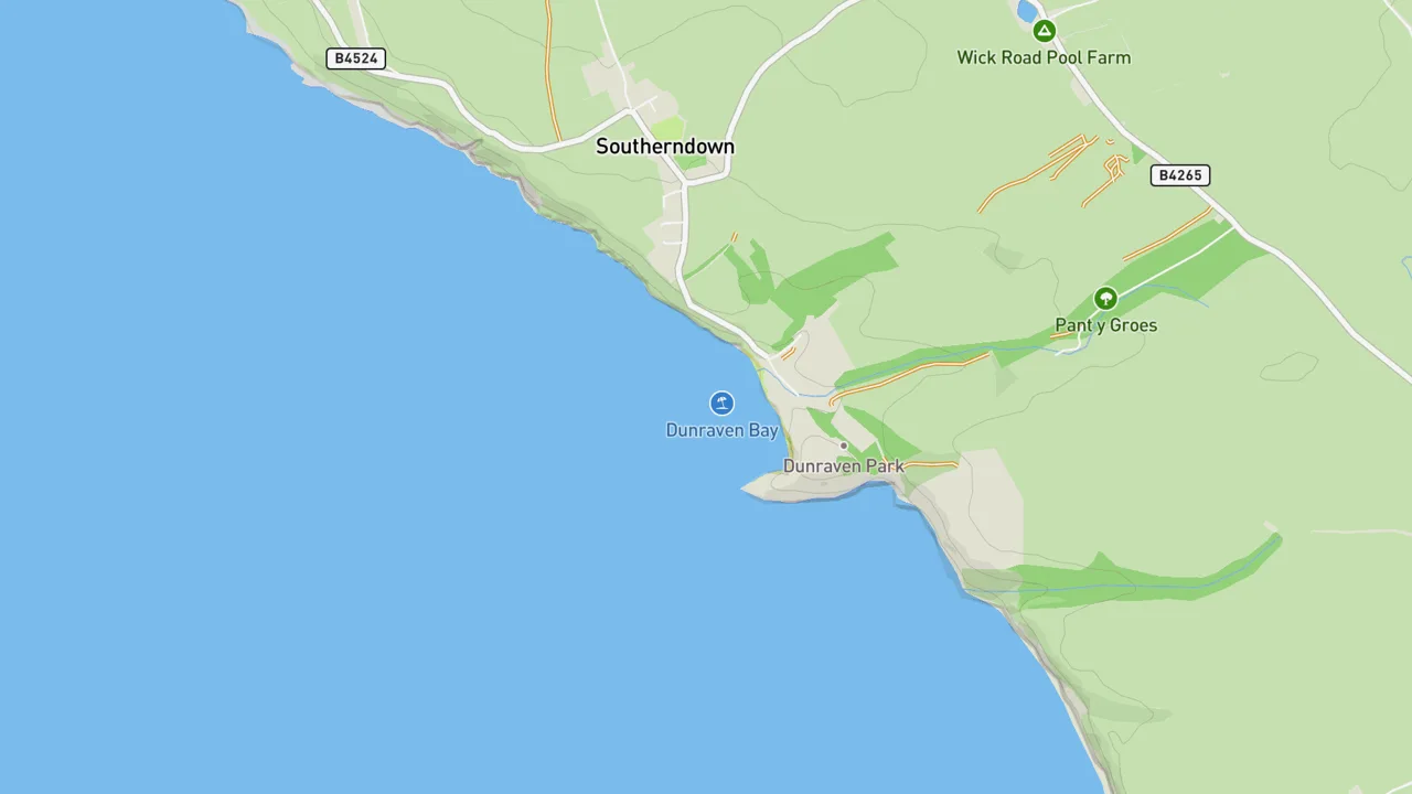Map showing Southerndown