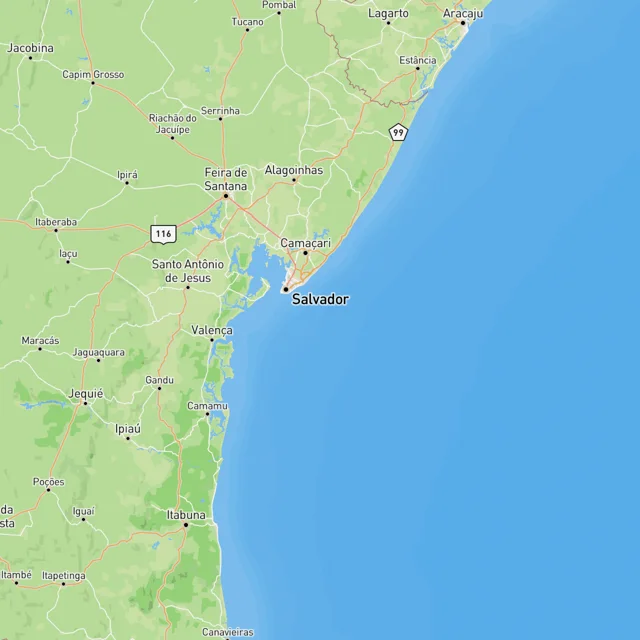 Map of the surf spots on this page
