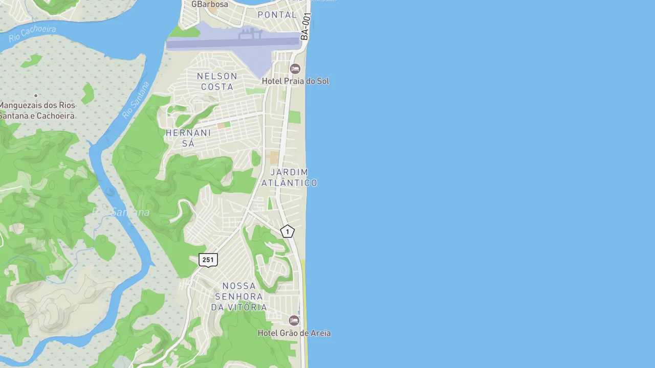 Map showing Pedra da Cachorra