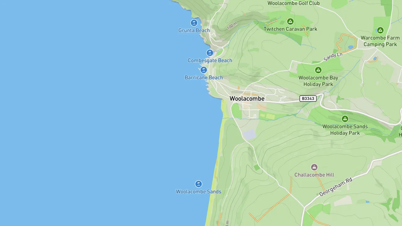 Map showing Woolacombe