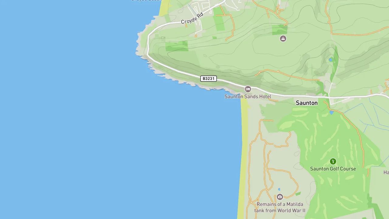 Map showing Saunton Sands