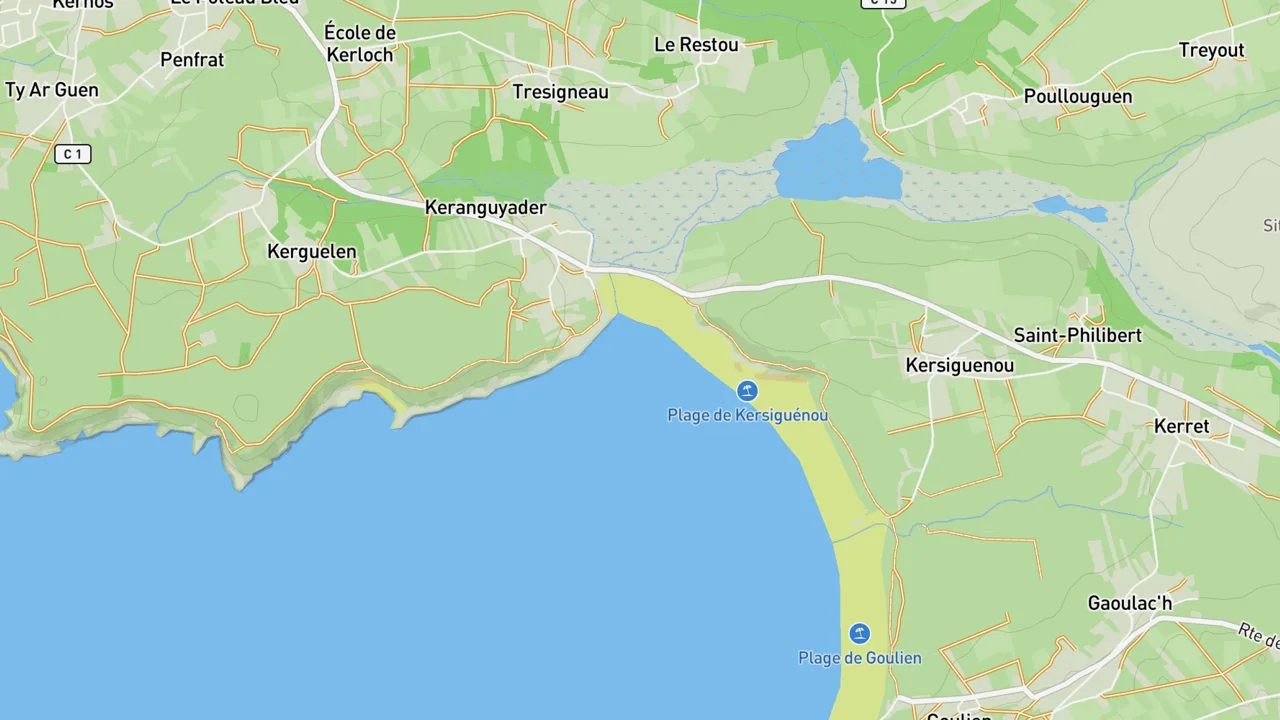 Map showing Kerloch